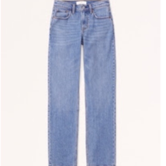 Abercrombie & Fitch Mid Rise 90s Straight Jean, Color Medium, 26 L - Picture 1 of 4